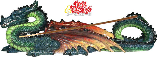Asian Crouching Fire Dragon Fantasy Wonderland Incense Burner Ash-Catcher, FREE SHIPPING!