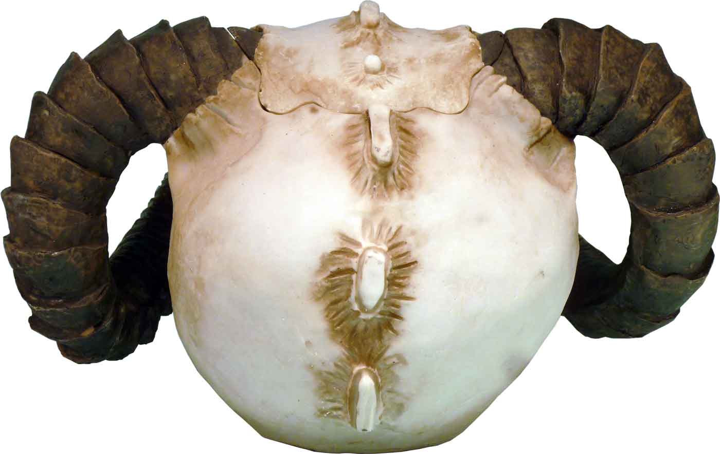 Human Evil Demon Devil Ram Horn Vampire Aged Relic Skull Voodoo, Removable Top Stash Ashtray - FREE SHIPPING!