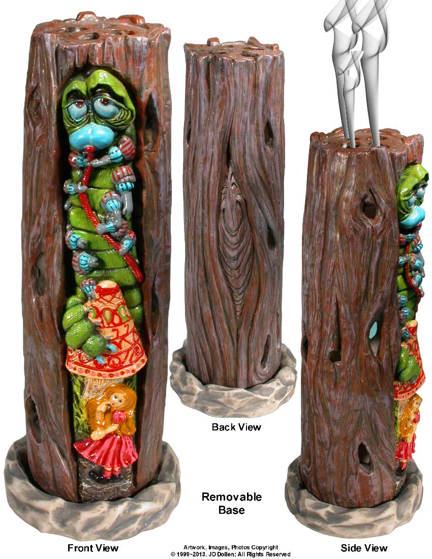 Alice in Wonderland Magic Tree Tower, Stick Incense Burner Ash-Catcher, by Nose Desserts® - -FREE SHIPPING!