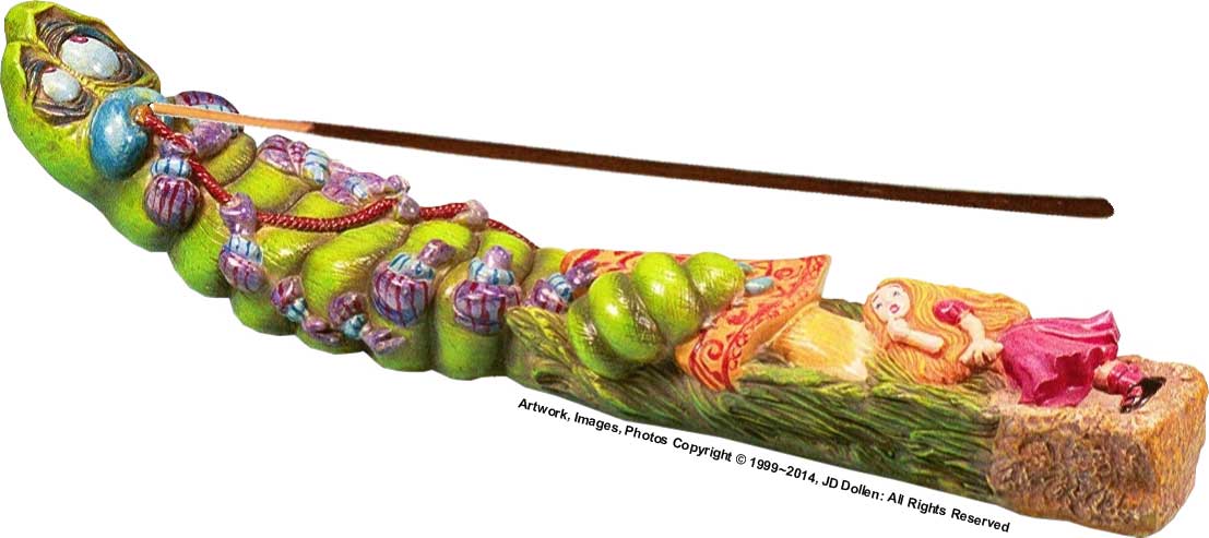 Alice’s Wonderland Stick Incense Ash-catcher Burner by Nose Desserts® USA
