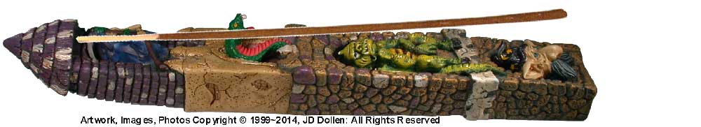 Magic Wizard Gargoyle Fantasy Castle Stick Incense Ash-Catcher Burner USA, FREE SHIPPING!