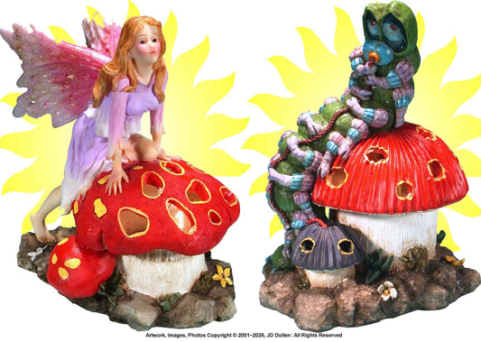 Alice in Wonderland Magic Mushroom Angel Fairy Maiden Fantasy Electric Lamp Night Light 110-volt - FREE SHIPPING!