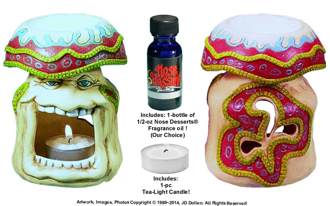 Magic MUSHROOM Wizard Fragrance Oil Diffuser Burner #2856 by Nose Desserts®, FREE SHIPPING!