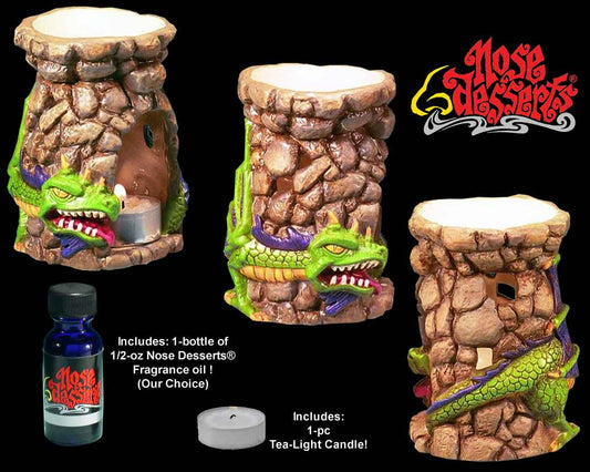 Magic Dragon Cave Fragrance Oil Diffuser Burner #2859 by Nose Desserts® USA, FREE SHIPPING!