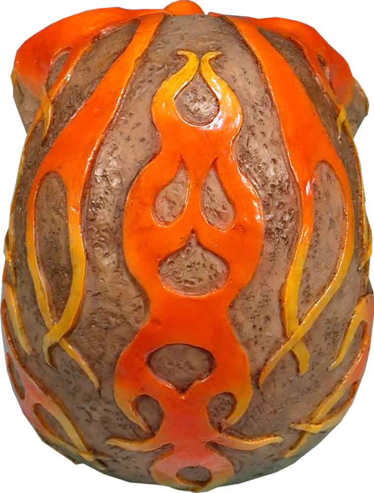 #0400-2894-01: Halloween Voodoo Demon Devil Vampire Red Flamed Skull - Open Mouth - Small Ashtray Candy Dish, FREE SHIPPING!
