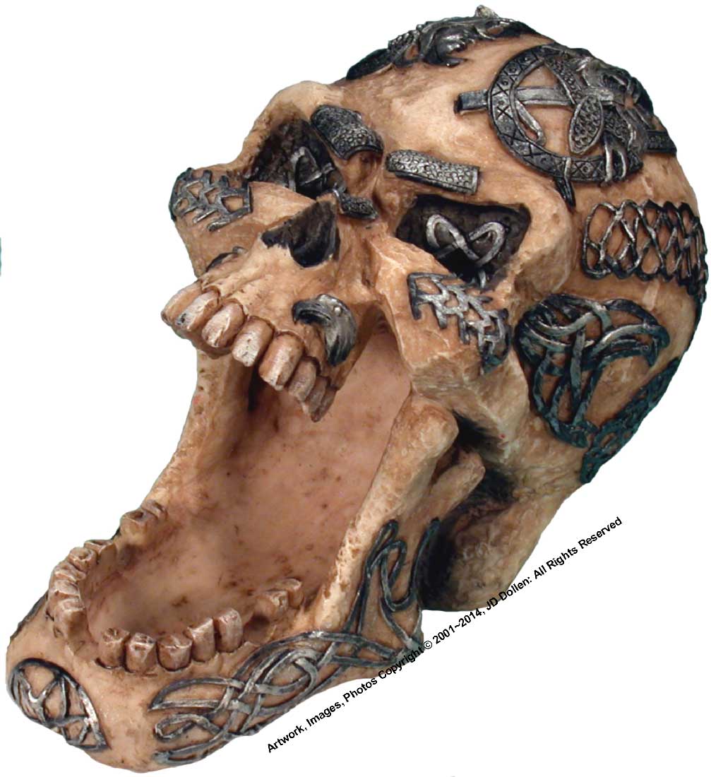 #0400-2894-08: Halloween Voodoo Demon Devil Vampire Tribal Tattoo Celtic Skull - Open Mouth - Small Ashtray Candy Dish, FREE SHIPPING!