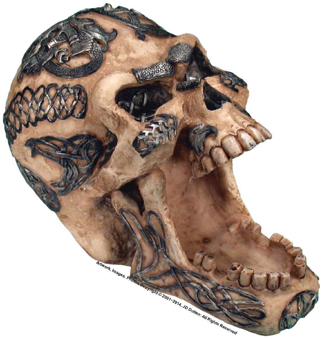 #0400-2894-08: Halloween Voodoo Demon Devil Vampire Tribal Tattoo Celtic Skull - Open Mouth - Small Ashtray Candy Dish, FREE SHIPPING!