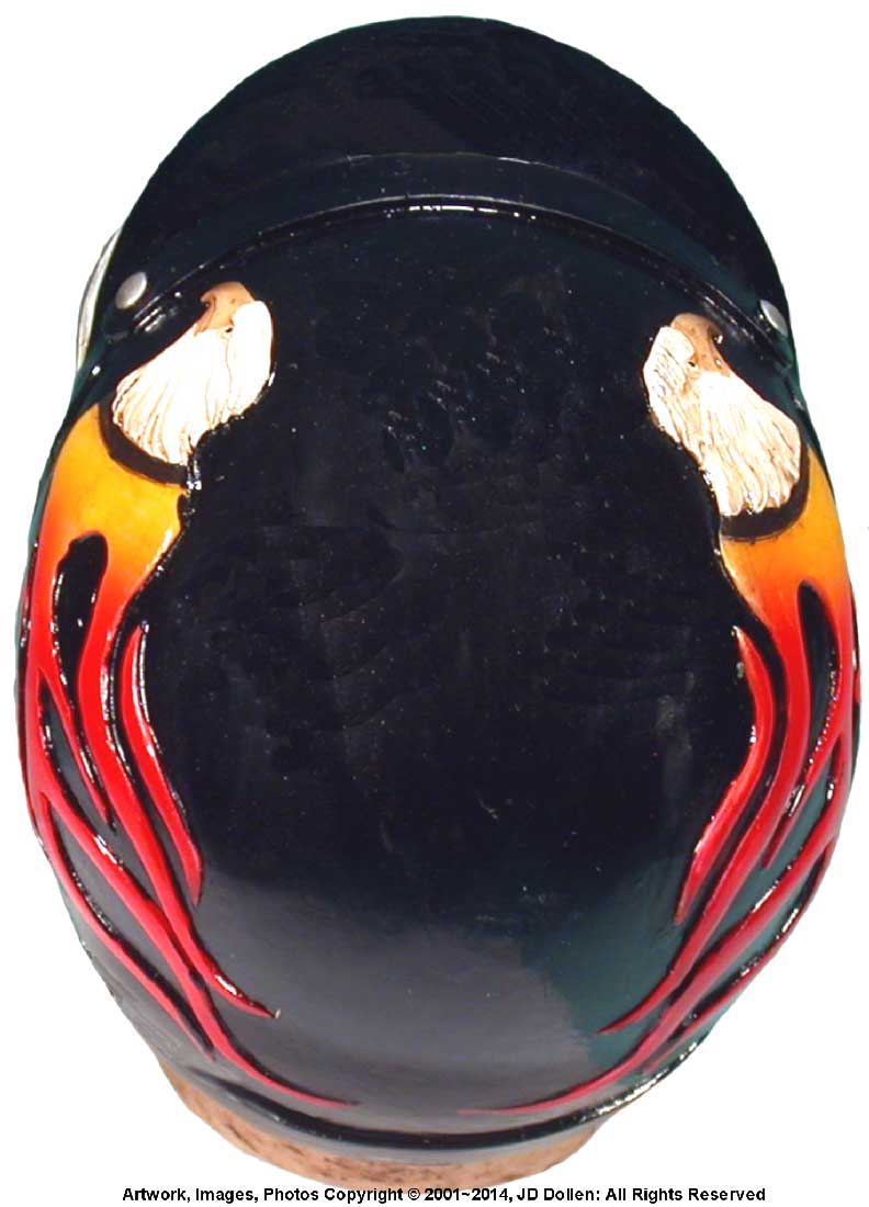 #0400-2894-09: Halloween Voodoo Demon Highway Motorcycle Biker Ghost Rider Skull - Open Mouth - Small Ashtray Candy Dish, FREE SHIPPING!