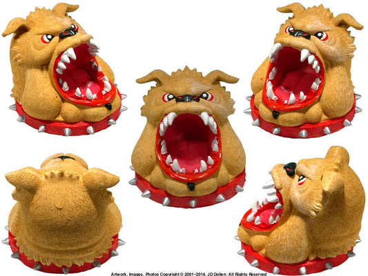 #0400-2894-29: Halloween Voodoo Big Bad Bull Dog - Medium Sized Ashtray Candy Dish, FREE SHIPPING!
