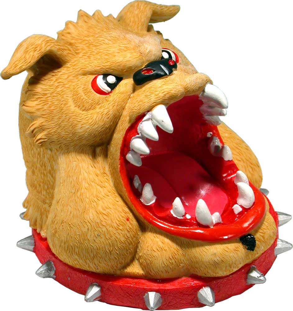 #0400-2894-29: Halloween Voodoo Big Bad Bull Dog - Open Mouth - Small Ashtray Candy Dish, FREE SHIPPING!