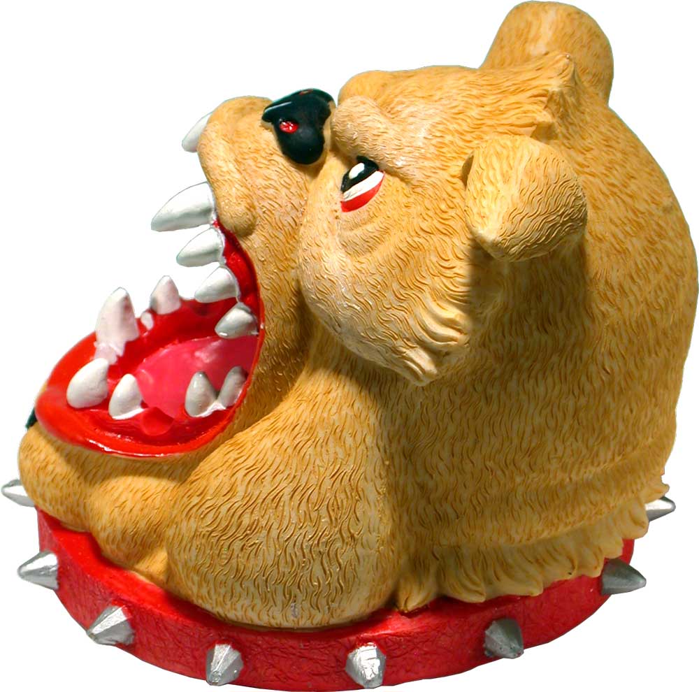 #0400-2894-29: Halloween Voodoo Big Bad Bull Dog - Open Mouth - Small Ashtray Candy Dish, FREE SHIPPING!