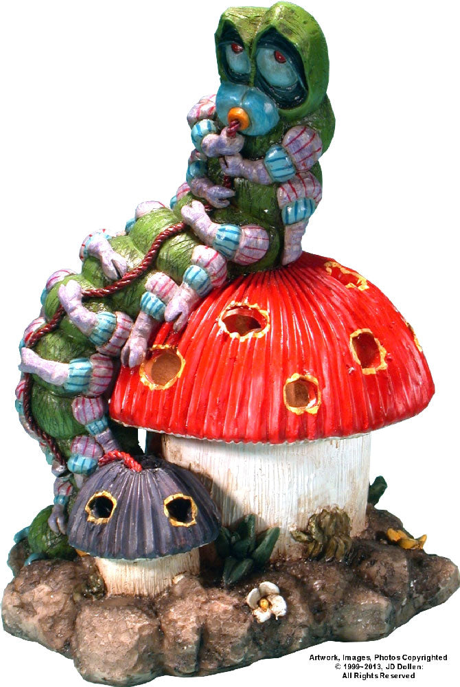#0400-2950: Alice Wonderland Caterpillar Magic Mushrooms Night Light Lamp 7-watt Bulb, 110v 6’ft Electric Cord In-line Cord On-Off Switch - FREE SHIPPING!
