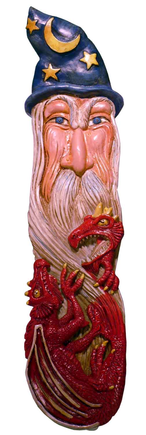 Twin Dragons Blood and Magic Wizard Incense Stick Burner Ash-catcher USA #3044, FREE SHIPPING!