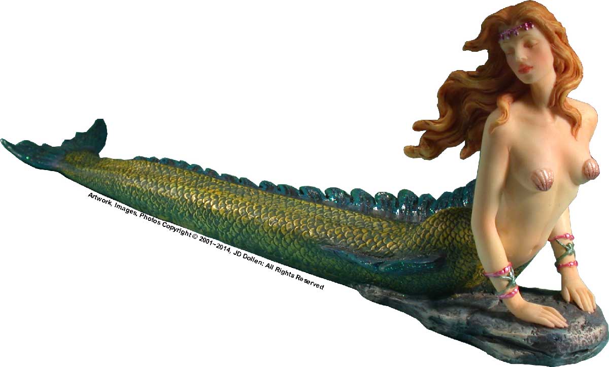 Mermaid Sea Ocean Maiden Stick Incense Burner + Ash-catcher, FREE SHIPPING!