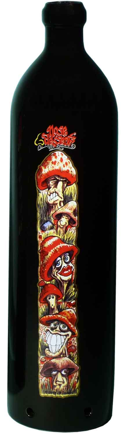 #3101-2836: Mushroom Family Wonderland Fantasy Design, Smoking Bottle Incense Burner - Ash-catcher, by Nose Desserts FREE SHIPPING!
