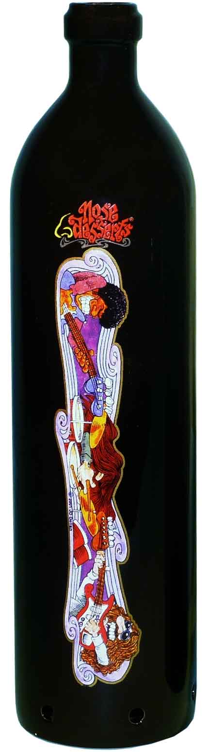 #3101-2847: Jam'n Jazz-men Rock n' Roll Wonderland Fantasy Design, Smoking Bottle Incense Burner - Ash-catcher, by Nose Desserts FREE SHIPPING!