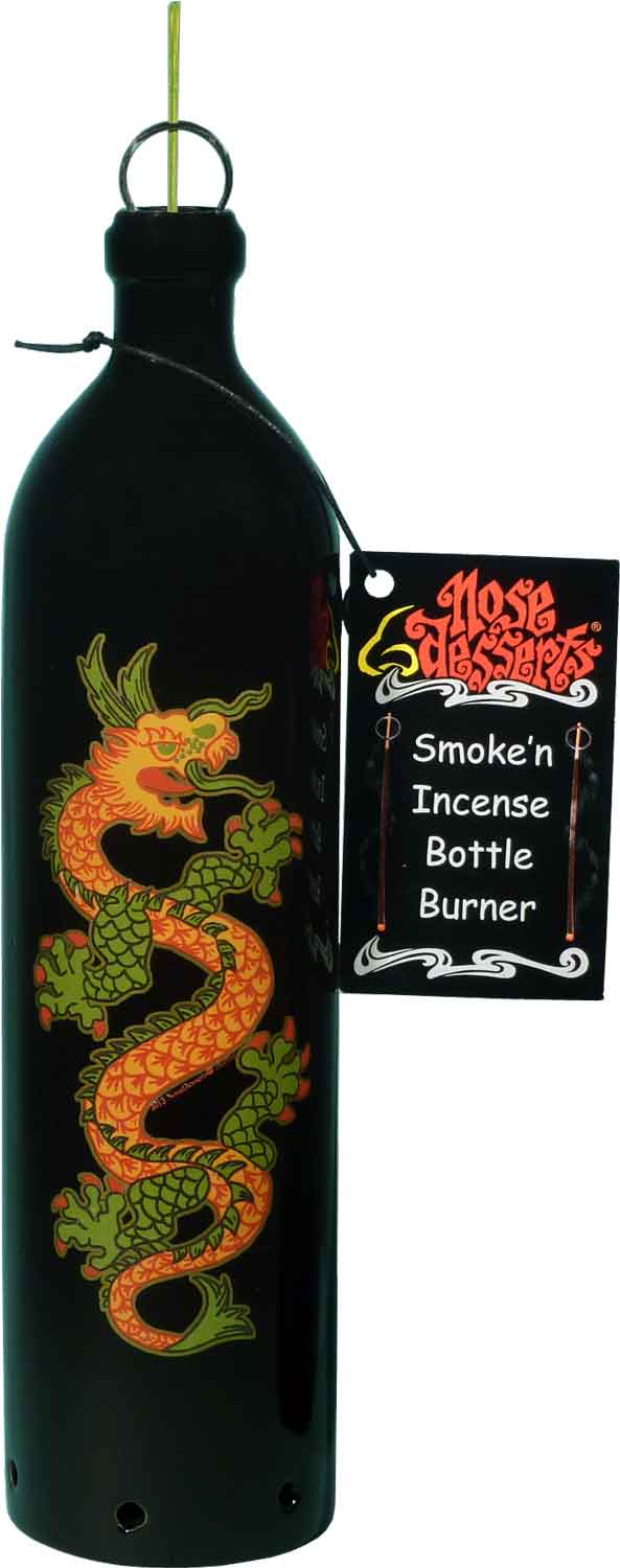 #3101-DRG: Asian Long Dragon Wonderland Fantasy Design, Smoking Bottle Incense Burner - Ash-catcher, by Nose Desserts FREE SHIPPING!