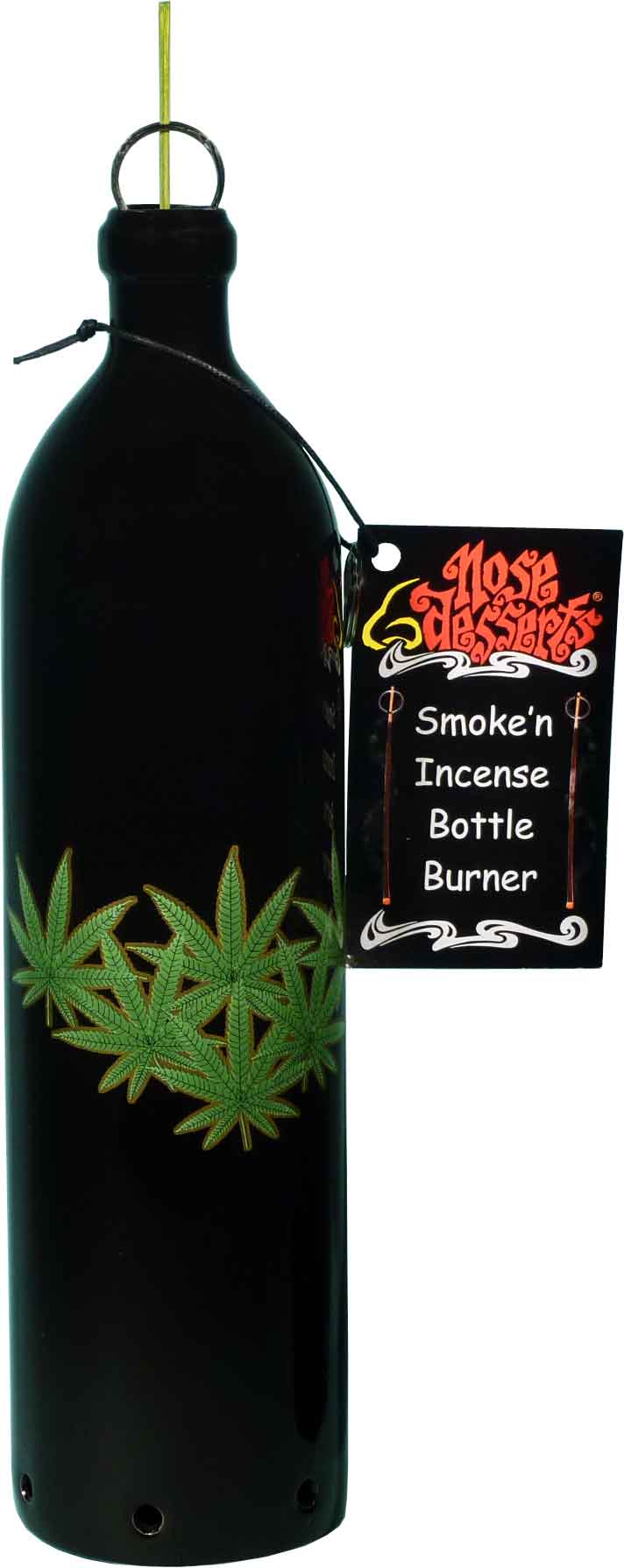 #3101-6 Leafs: Six Happy Leafs Rock n' Roll Wonderland Fantasy Design, Smoking Bottle Incense Burner - Ash-catcher, by Nose Desserts FREE SHIPPING!