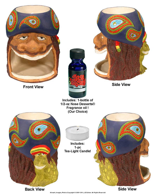 Magic Rasta Hippie Wizard Fragrance Oil Diffuser Incense Burner Ashtray #32850-01 - FREE SHIPPING!