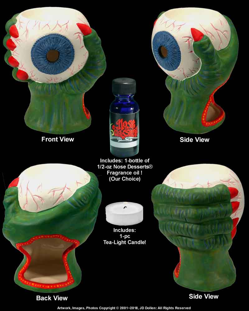 Magic Wizard Claw and Eye, Fragrance Oil Diffuser Burner #32850-02 by Nose Desserts® - FREE SHIPPING!